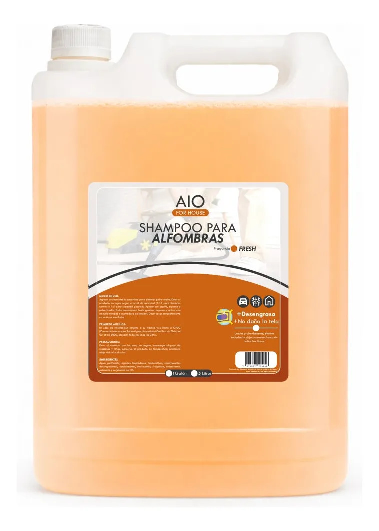 shampoo alfombra Shampoo Espumoso Para Alfombras & Tapices 5 Litros - Imagen 1
